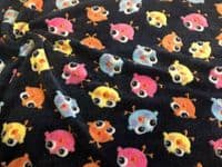Double Sided Super Soft Cuddle Fleece Fabric Material - Chicks Navy